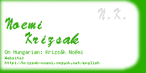noemi krizsak business card